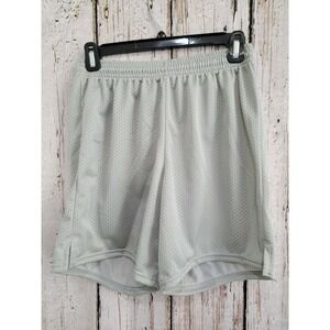 Women's Small Alleson Athletic Gray Mesh Drawstring Basketball‎ Workout Shorts